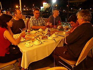 1st dinner on Saigon river boat